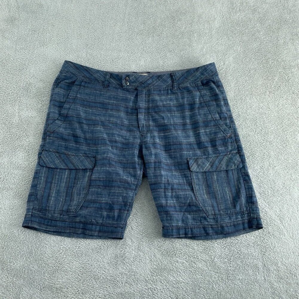Jeremiah Mens Casual Striped Cargo Shorts Size 36 4764
